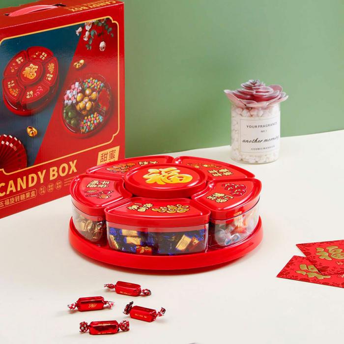 財神聚福旋轉(zhuǎn)糖果盒