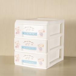 乖乖熊多用收納柜三層