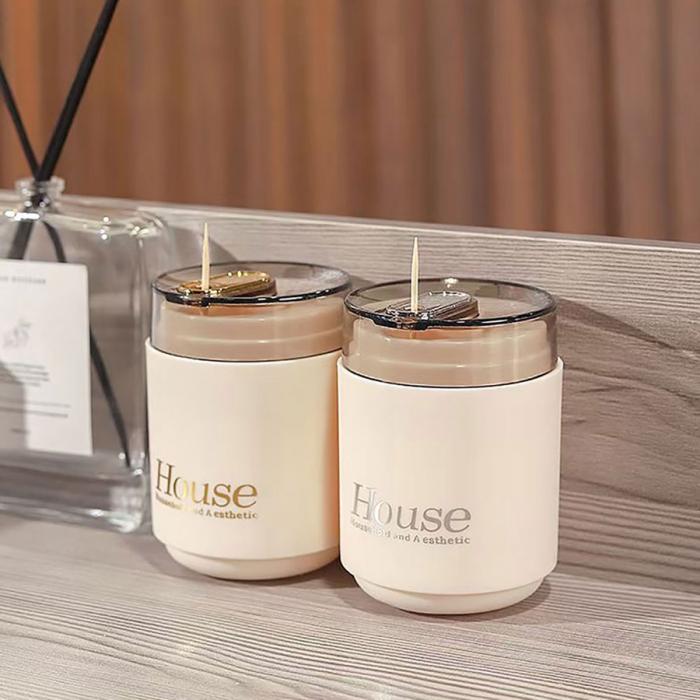 奶油風(fēng)自動(dòng)牙簽筒