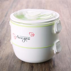 心形小號雙層便當(dāng)盒（簡