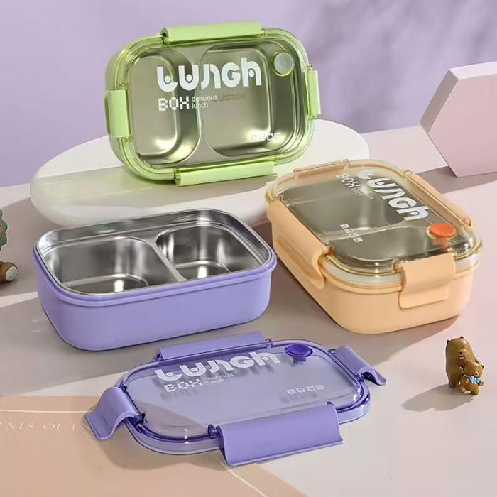 不銹鋼雙格飯盒(750ML