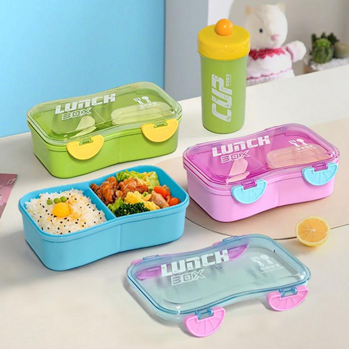 跑車(chē)平蓋套裝飯盒(飯